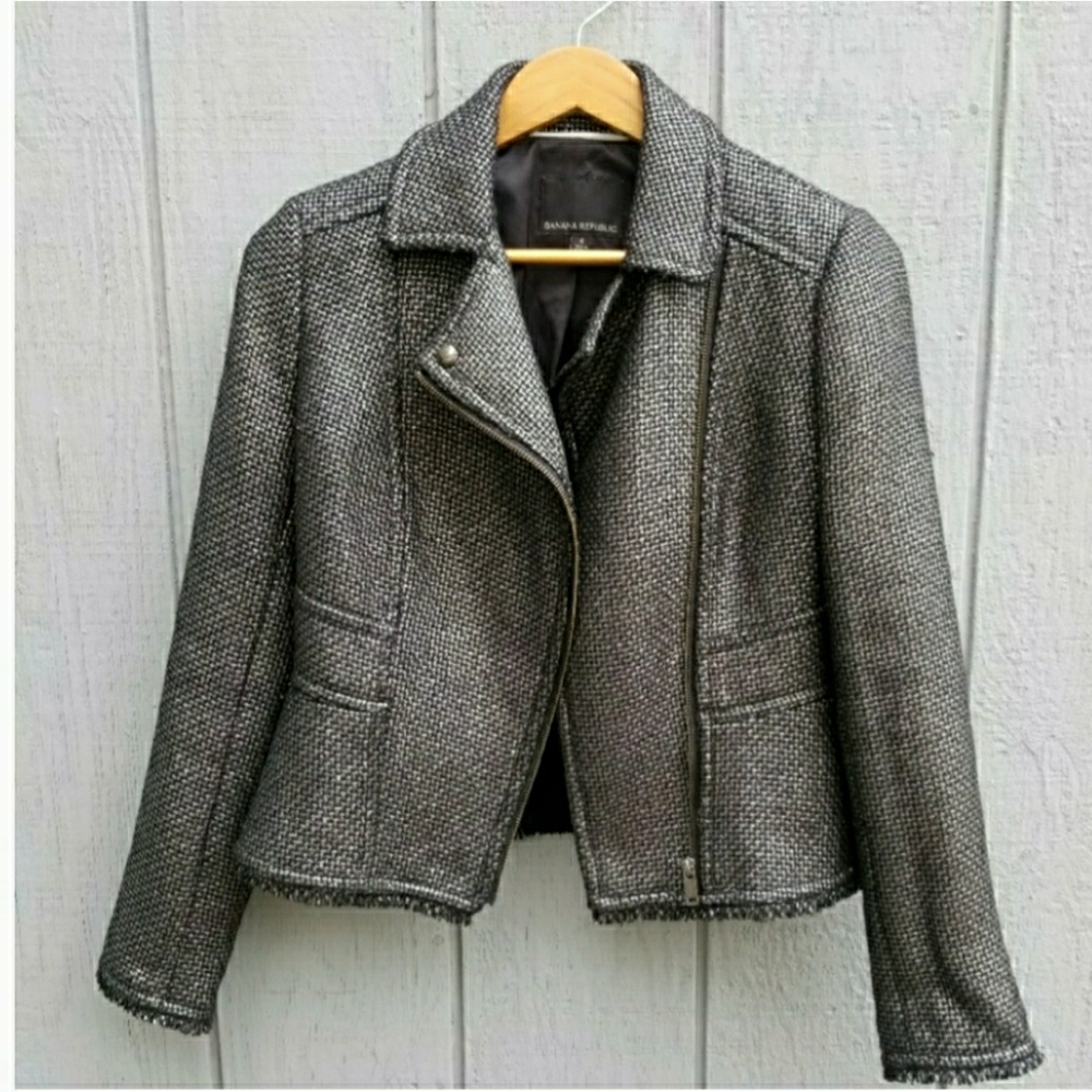 Banana Republic Tweed Grey Jacket